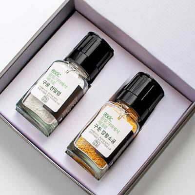 최상급소금 글라인더 사각170ml 2조세트 고급 명절선물세
